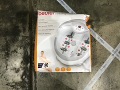 Beurer Deluxe Foot Bubble Spa with Heat Function FB50 - First image used as a guide ONLY. Carton and\or items have been severly affected by water damage. - 2