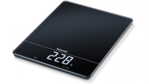 DNL-NR Beurer KS34 Glass Digital Kitchen Scale KS34 - First image used as a guide ONLY. Carton and\or items have been severly affected by water damage.