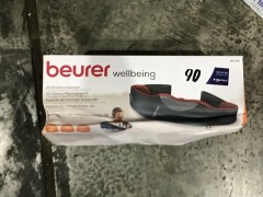 DNL-NR Beurer Deluxe 3D Shiatsu Back Massager MG151 - First image used as a guide ONLY. Carton and\or items have been severly affected by water damage. - 2