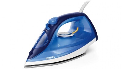 Philips EasySpeed Plus Steam Iron - Blue - GC2145/29 - First image used as a guide ONLY. Carton and\or items have been severly affected by water damage.