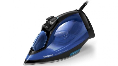 Philips PerfectCare Steam Iron - Blue/Black - GC3920/24 - First image used as a guide ONLY. Carton and\or items have been severly affected by water damage.