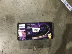 Philips Azur Steam Iron - Black/Gold - GC4909/60 - First image used as a guide ONLY. Carton and\or items have been severly affected by water damage. - 2