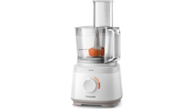 DNL-NR Philips 700W Compact Food Processor - White - HR7310/00 - First image used as a guide ONLY. Carton and\or items have been severly affected by water damage.