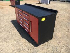 Unused 2019 10 Drawer Tool Cabinet and Workbench *RESERVE MET* - 5