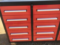 Unused 2019 20 Drawer Tool Cabinet and Workbench *RESERVE MET* - 7