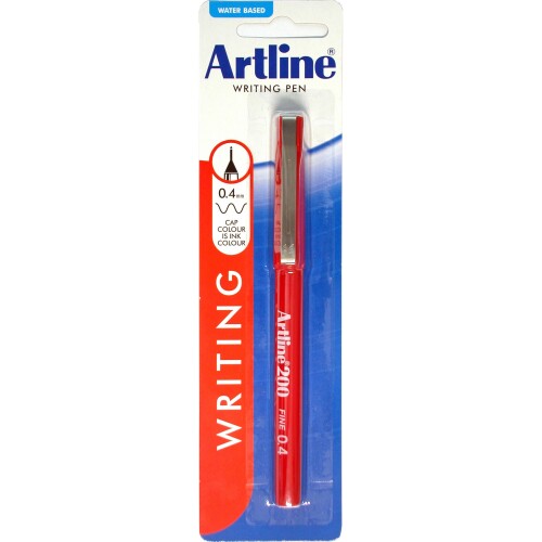 1 x carton of ARTLINE 200 FINELINE 0.4MM HS RED. Model :120062
