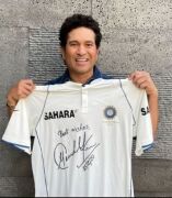 Signed Cricket Jersey by the Greatest Batsmen in the History of Cricket, Sachin Tendulkar - 4
