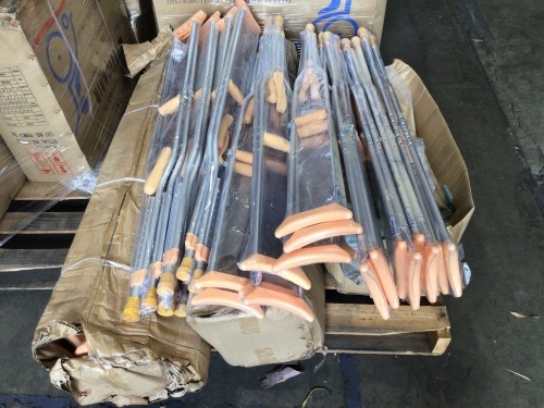Bulk pallet of crutches crutch extensions and walking stick