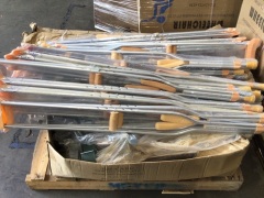 Bulk pallet of crutches crutch extensions and walking stick - 2