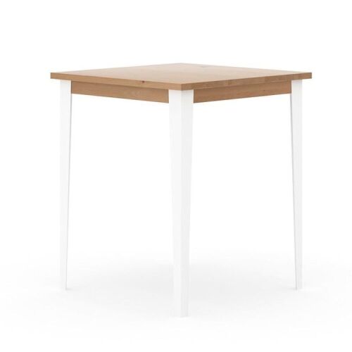 Square Bar Table, Industrial M (PLIM 04) Natural Timber, 900 x 900 x 1040mm H