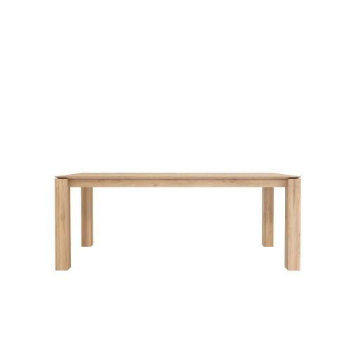 Ethnicraft Dining Table, Oak Slice Dining Table, 1600 x 900 x 750m H approx, 100 x 100mm Legs