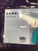 Bambury Paisley Embossed Coverlet Set SB/DB Purple BRECSSPPUR 2100 - 2