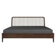 Ethnicraft Walnut Spindle King Size Bed, 1830 x 2030 x 870mm - 2