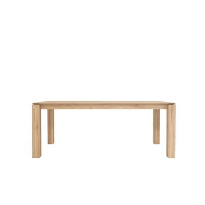 Ethnicraft Extendable Dining Table (51942) Oak Slice Table, 1400-2200 x 900 x 760m H