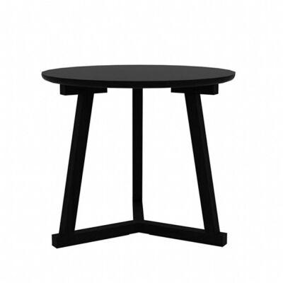 Ethnicraft Oak Tripod Side Table, Black Stained Oak, 700 x 700 x 600mm H