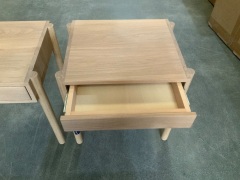 2 x Bedside Tables, Timber Construction, 500 x 400 x 500mm H - 2