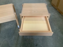 2 x Bedside Tables, Timber Construction, 500 x 400 x 500mm H - 2