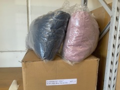 3 x Nofu 805 Cushion Sets (2 per Box) Dark Brown Fabric, Ocean Blue & Virgin Purple