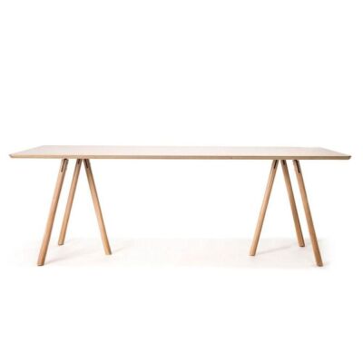 Trestle Style Dining Table, Feelgood Design, Laminated Timber Top