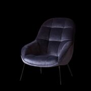 Wendelbo Mango Chair, Upholstered in Slate Velour Fabric - 2