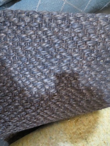 Floor Rug, Dark Brown, Course Weave, 2500 x 3000mm approx