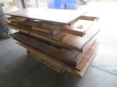 Quantity of assorted Timber Table Tops & assorted Frames - 4
