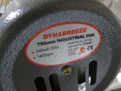 2 x Dynabreeze Industrial Fans, 3 Blade, 750mm Dia, 3 Speed, 240 Volt - 3