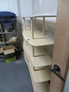 5 Tier Timber Display Shelf Unit, Wavy front, 2000 x 450 x 1430mm H - 2
