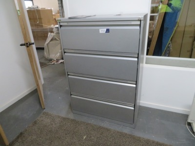 Lateral Filing Cabinet, 4 Drawer, Bosco, 900 x 500 x 1300mm