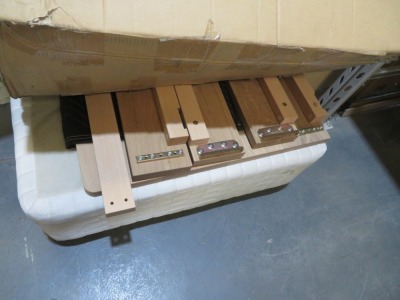 Single Bed Base, 930 x 2000mm (Used) Bed Head & Side Rails, Hardwood, 750 x 1900mm