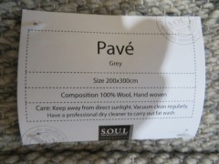 Soul Floor Rug, F Pave Grey, 2000 x 3000mm - 3