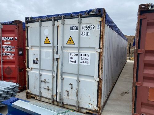 40' Modified Open Top Shipping Container - DDOU 495959.3