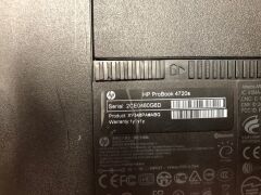Quantity of 3 x Hp Probook 4720s Laptops - 6