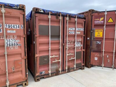 40' Modified Open Top Shipping Container CPIU 190431.9