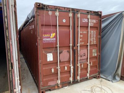40' Open Top Shipping Container LCRU 924188.7 *RESERVE MET*