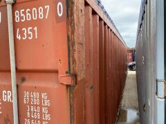 40' Open Top Shipping Container LGEU 856087.0 *RESERVE MET* - 3