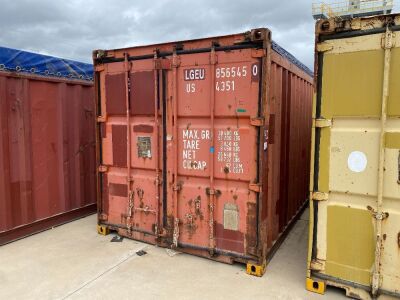 40' Open Top Shipping Container LGEU 856545.0 *RESERVE MET*