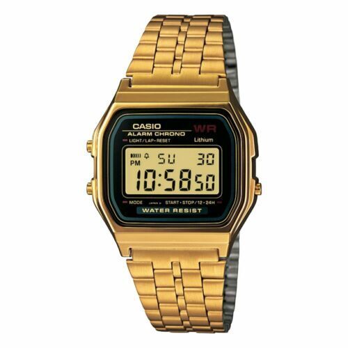 Casio Retro Mens Watch Gold A159WGEA-1DF 3051