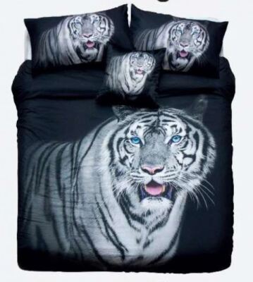 White Tiger Bedroom Bundle Queen  C20SCFTIG 2648