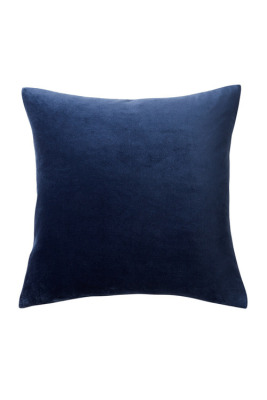 Cotton Velvet Cushion Navy 43x43cm 12338