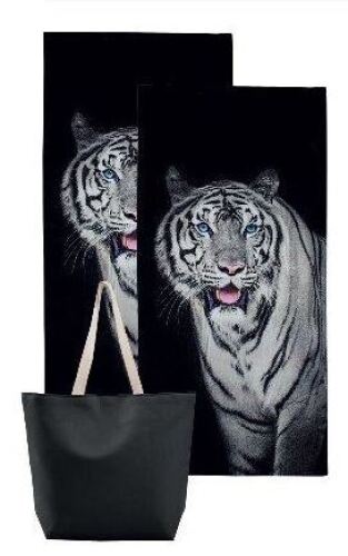White Tiger Towel & Tote Pack 12380