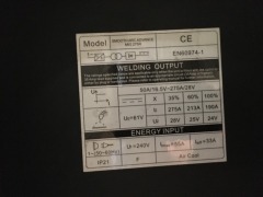 BOC Smootharc Advance Mig 275R Welder on Pallet with 3 x Gullco Feed Parts & Leads - 4