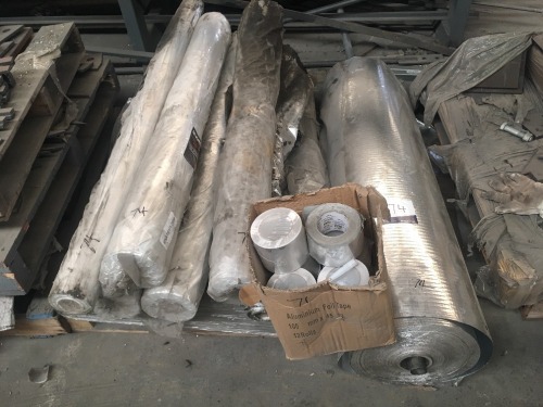 Pallet Containing Rolls of Non-Combustible Sarking