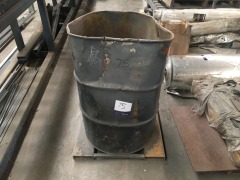 3 x Fabricated Drums with Forklift Handling Stand