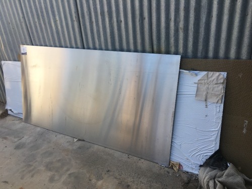 Sheet of Stainless Steel, 2m x 1m x 2-3mm of various Sheets of Stock