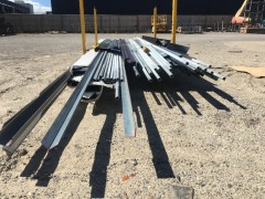 Yellow Steel Stillage & Contents of various Galvanised Square Tube & Angles - 2