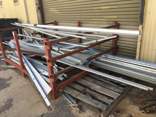 Stillage & Contents of Galvanised Track, 2700 L x 2100 W x 1100mm H