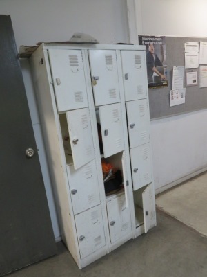 12 x Personal Locker in Bank, 900 x 450 x 1800m m H