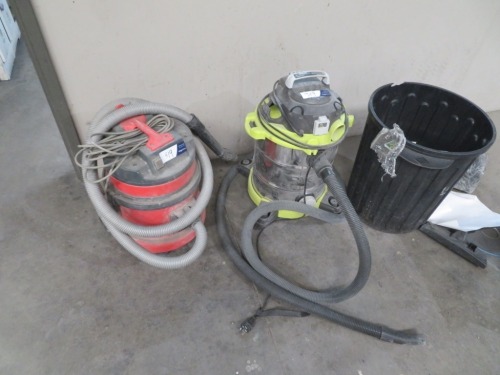 2 x Vacuum Cleaners 1 x Pulman, Model: A031B, 1 x Ryobi , Model: RVC-15301PT-G