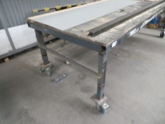 Mobile Work Bench, Steel Fabricated Frame, Ply Timber Top - 2